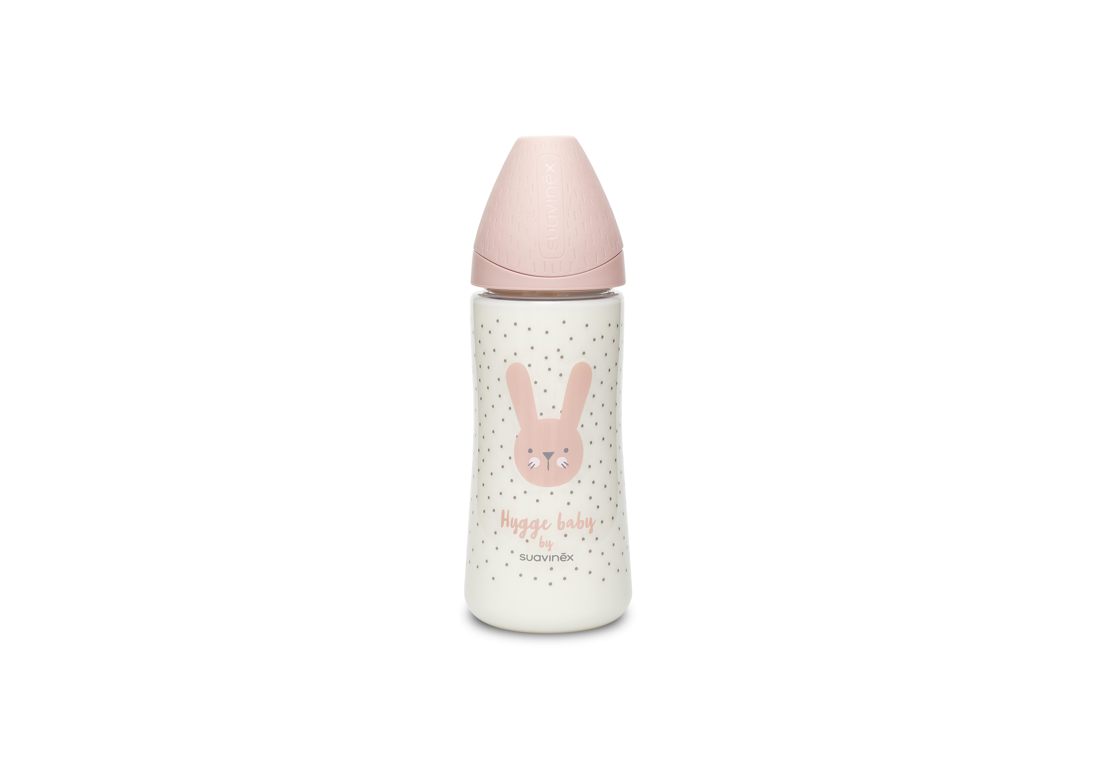 SUAVINEX | Premium láhev 360 ml L HYGGE králík - růžová