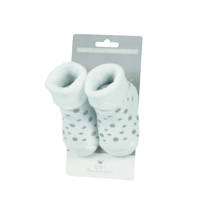 BAMBAM | Ponožky organické sada bílá/puntíky